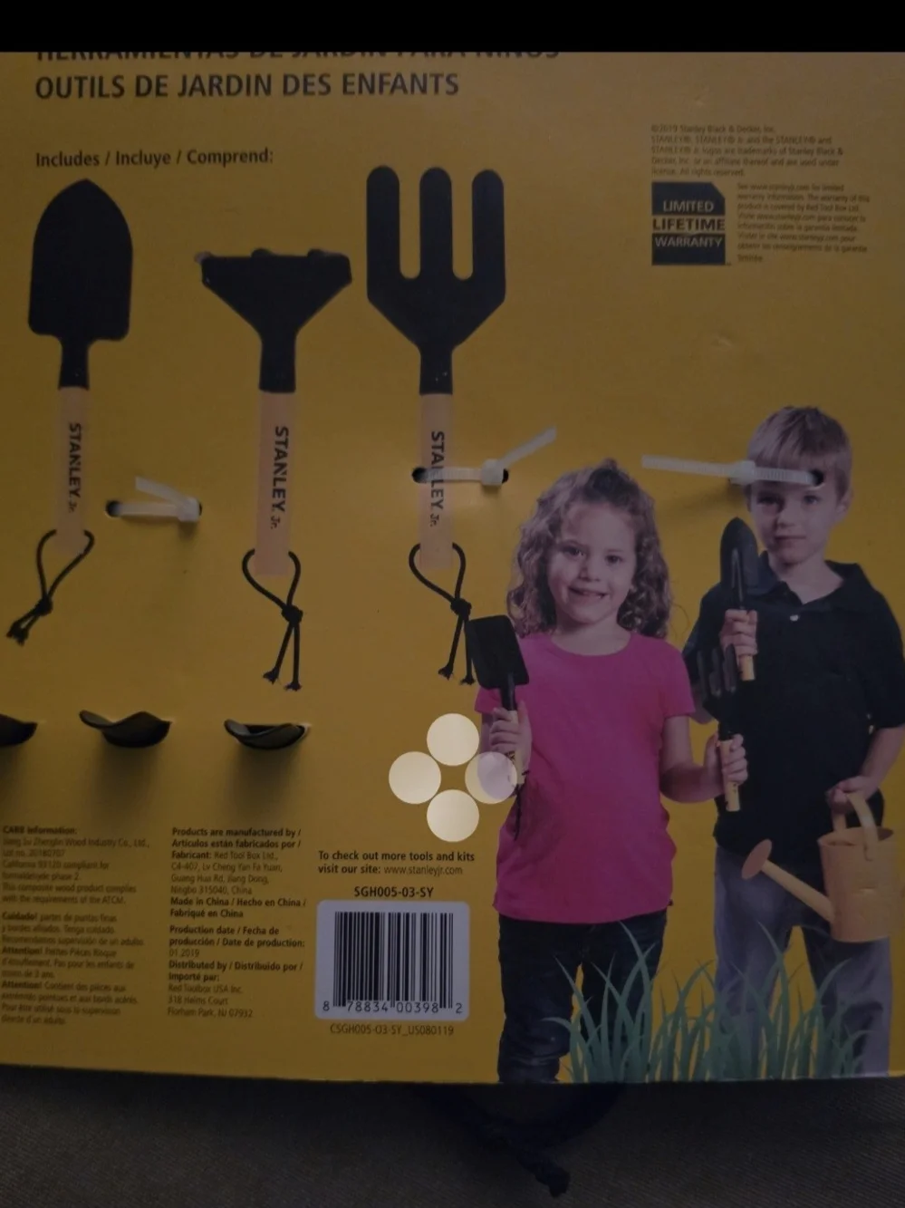 Stanley Jr. Kids Garden Tools in Yellow and Black